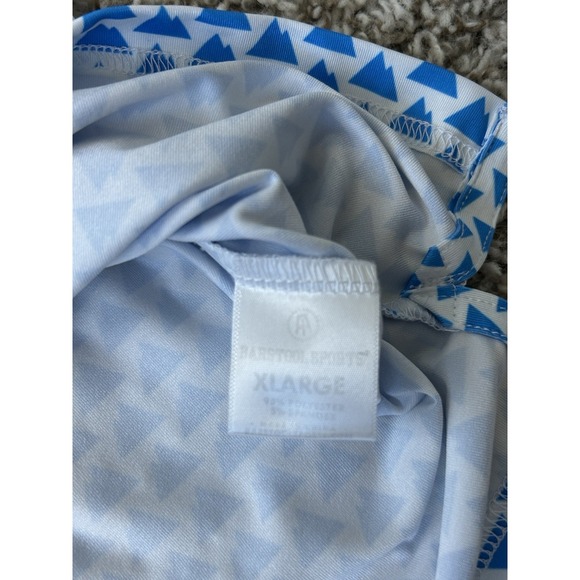 Barstool Sports Polo Shirt Mens XL White Pardon My Take Mountains Performance - Picture 4 of 6